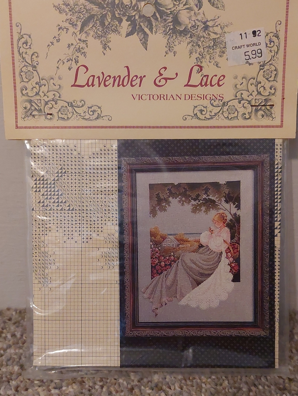 Lavender & Lace "Nantucket Rose" Cross-Stitch Pattern